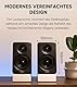 Edifier M60 Multimedia-Lautsprecher Bluetooth 5.3, 66W RMS, Hi-Res Audio & Hi-Res Wireless Audio, LDAC, 3 Mittelbass & 1 Hochtöner, USB-C & Aux-Eingänge, Kompakter Desktop Lautsprecher - Schwarz
