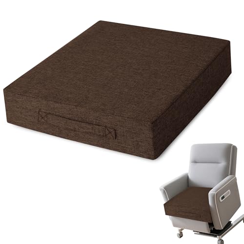 Image of AddGrace Recliner Cushions for Elderly Thick Seat Cushion 20 inchx20 inchx4 inch Chair Pads with Non Slip Backing and Washable Cover for Couch Armchair Chairs Coffee