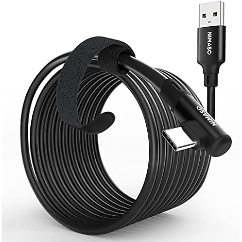 NIMASO USB 3.0 Link Cable 16ft, Compatible with Oculus Quest 2 / Quest1, High Speed PC Data Transfer USB A to USB C Cable for VR Headset and Gaming PC Cover