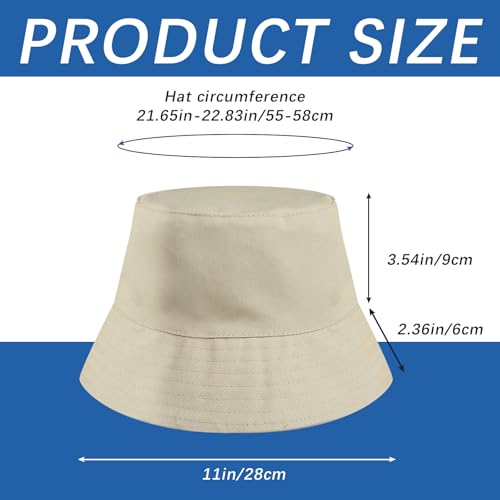 Image of Bucket Hats Bulk Solid Color DIY Blank Hat Bucket Hats for Men, Women and Adults