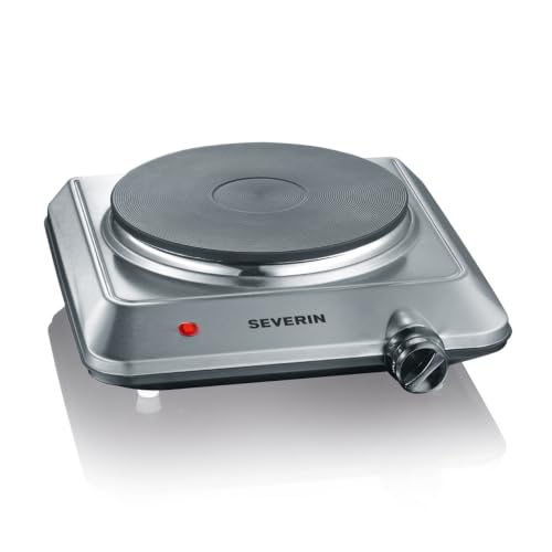 Severin Single-Kochplatte, Campingkocher, Edelstahl, 1.500 W