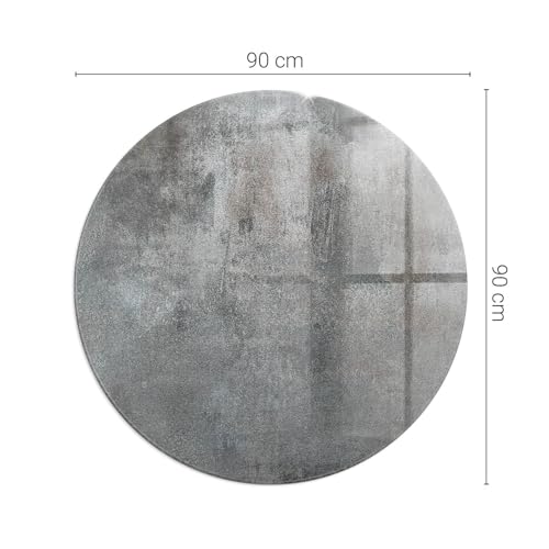 Protección para chimenea de vidrio templado de 90 cm redonda resistente al calor 5