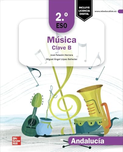 Portada de Música Clave B. 2º ESO Andalucia LOMLOE
