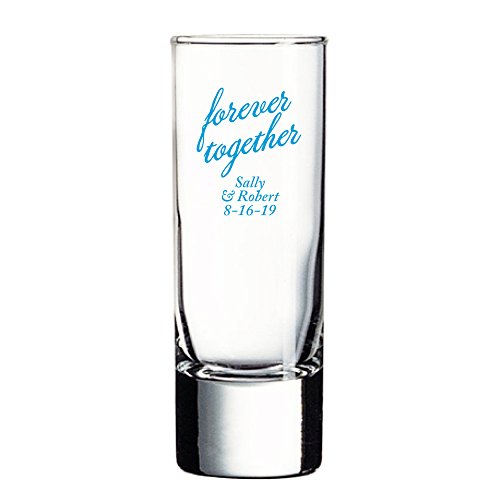 Vasos Personalizados Altos de Vidrio Azul - Pack 144