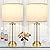 Beige Gold Bedroom Lamps Set of 2 - Touch Bedside Lamp for Night Stands with USB C+A, 3 Way Dimmable Nightstand Table Lamps for Living Room, Modern Glass Lamp for Bed Side Guest Room