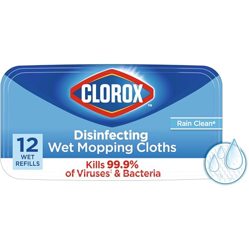 Clorox Disinfecting Wet Mopping Cloths, Rain Clean, 12 Wet Refills (Package May Vary) - image 1