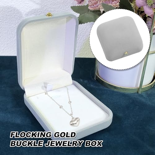 Eteamcan Schmuck Geschenkbox Schmuckschachtel Klein Schmuckschatulle Kette Samt Kleine Schmuckkästchen für Schmuck Halskette Anhänger