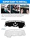 Autorder Dashboard Cover Mat for 2014-2023 Jeep Cherokee Accessories Dash Cover Flannel Dash Mat Sunshade Glare UV Rays Protector (Not Fit Grand Cherokee)