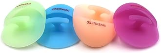 INNERNEED Super Soft Silicone Face Cleanser and Massager Brush Manual Facial Cleansing Scrubber Handheld Wash Pad for Sensitive, Delicate, Dry Skin (Pack of 4)