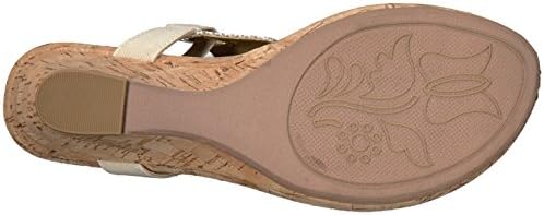 WHITE MOUNTAIN Shoes Aida Women's Cork Wedge Sandal, Gold/Glitter, 8.5 M | Image 3