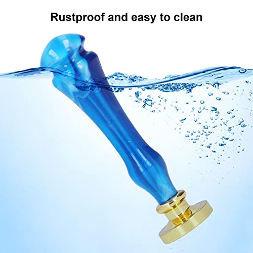 Kit de sello de cera Matal Retro con cuatro cabezales clásicos grabados Star Blue 6