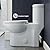 Swiss Madison Well Made Forever SM-1T206 Sublime One Piece Elongated Left Side Flush Handle Toilet 1.28 gpf, Glossy White