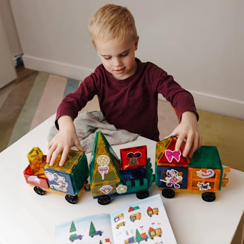Tytan Disney Junior Mickey Mouse Jumbo Train Set — 112-Piece Magnetic Tiles with Vehicles — view 10