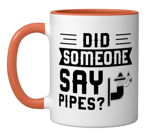 AC Repairmen HVAC Technician Ceramic Mug Orange/White