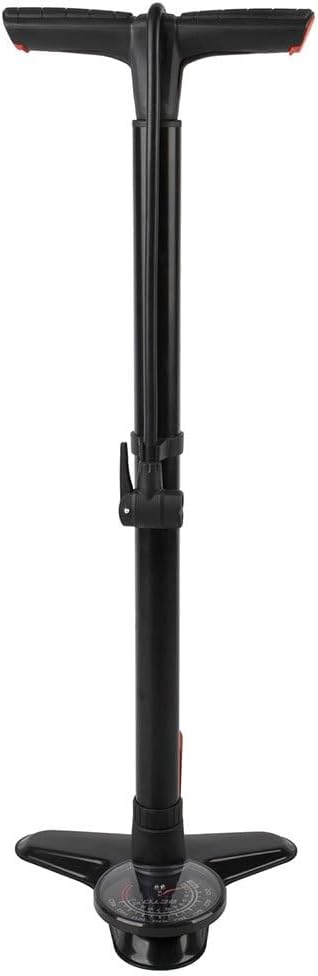 Floor Pump, Aluminium, for Normal Tubes and Tubeless Tires, Max. 160 PSI, with Gauge, for AV/FV/DV, on Card