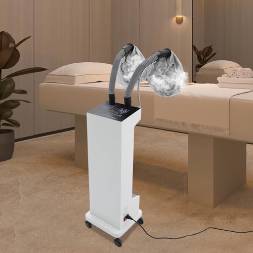 Image of Professional Nano Hair Steamer, 650W Multi-Function Micro-Mist Hair Steamer with Universal Wheel 2 Vaporizing Caps for Deep Care Hair Repair Salon Spa