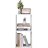Etnicart – Étagère de rangement à double compartiment en bois MDF, parfait pour entrée, salon, bureau, 35 x 30 x 70 cm, blanc
