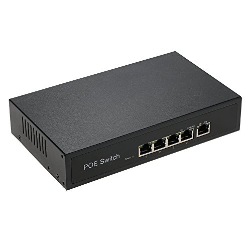 PassBeauty PoE Switch Injector Power Over Ethernet IEEE 802.3af for Cameras AP VoIP Built-in Power Supply