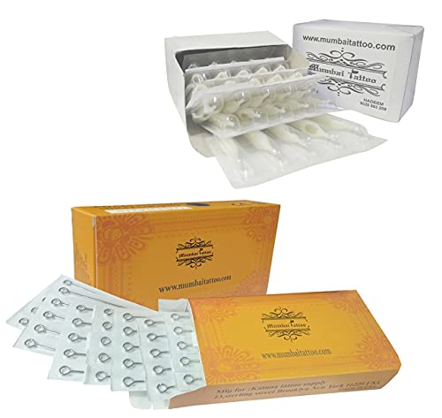MUMBAI TATTOO COMBO PACK NEEDLES 3RL,3RS ROUND LINER, SHADER WITH TIPS 3RT,3RT (PACK OF 2 ORANGE BOX NEEDLES & 2 BOX TIPS)-picture-32