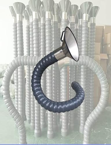 Adjustable Fume Extraction Arm, Industrial Dust Collection Hood with 3.3ft Vent Pipe for Welding, Smoke Collector with Clamp, Efficient Air Filtration Solution