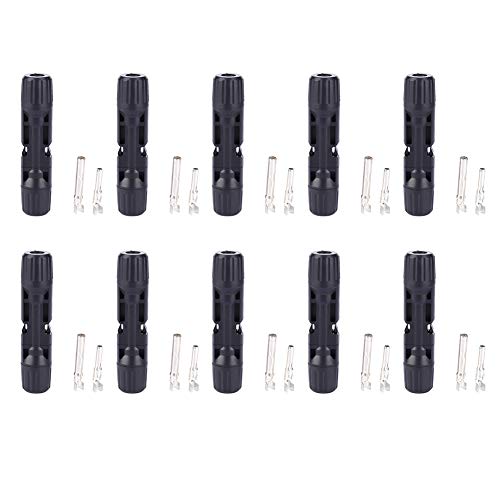 Eujgoov 15A 20A 30A Solar Connectors, PV Cable Connector Solar Cable Adaptor Solar Panel Coupler Combiner (10PCS)