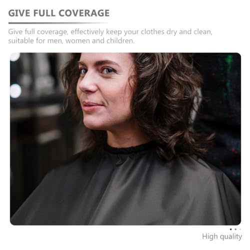 2 piezas capa impermeable para cortar cabello negra, capas transpirables para peluquería, delantales para estilismo profesional y barbero miniatura 3