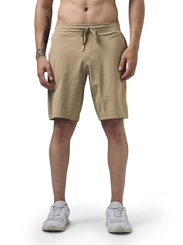 Image of TECHNOSPORT Men's Regular Fit Solid Sports Shorts with Duracool+ for Running, Training & Workout Wear