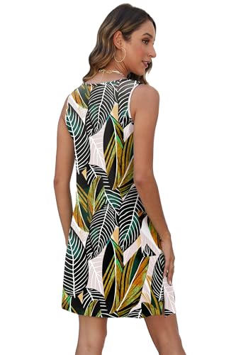 Image of BKRIVE Coverup Summer Dresses for Women 2026 Eyelet Casual Loose Sleeveless Sundresses Tank Dresses with Pockets