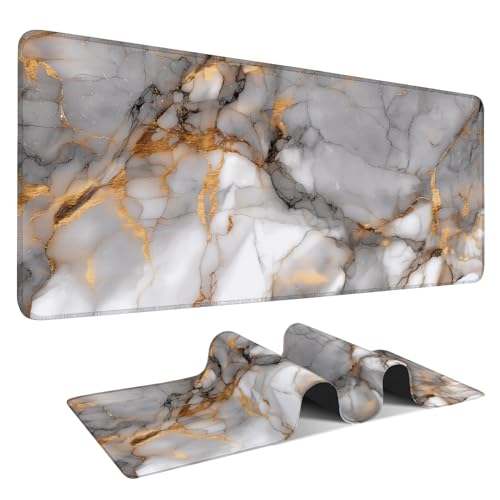Tapis de souris bureau et maison grand format au motif marbre pour organiser son espace de travail