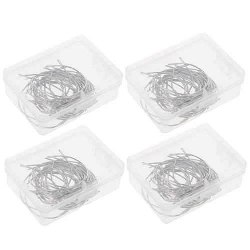 Operitacx 4 Boxes C-Shape Weaving Needles Large Self Threading Sewing Needles for Upholstery