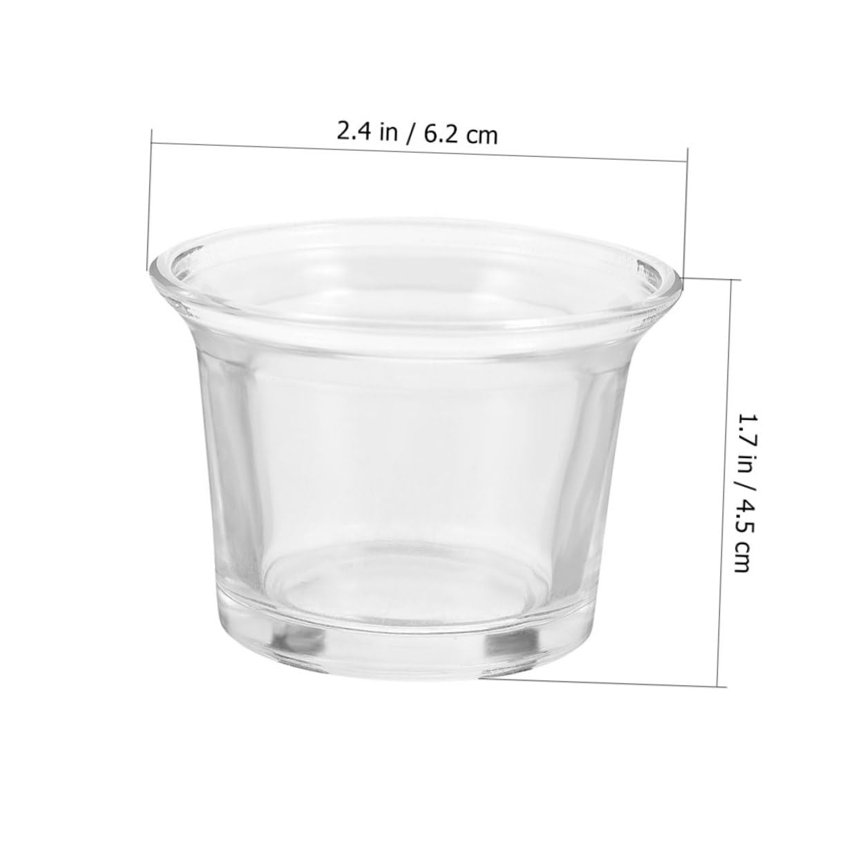 ERINGOGO Indoor Desktop Adornment Glass Candle Holder Creative Votive Candle Jar for Home Decor Set of 6