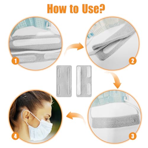 Image of Nasal Cannula Ear Cushions 20Pcs Soft Oxygen Tubing Protectors for Ear Pain Relief Hypoallergenic & Breathable Wool Fits All Standard Cannulas (Grey)
