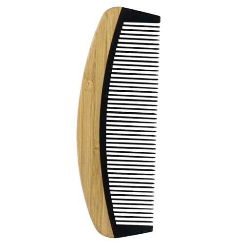 Peine Natural de Bambú y Bakelita 15.5 cm Negro miniatura 1