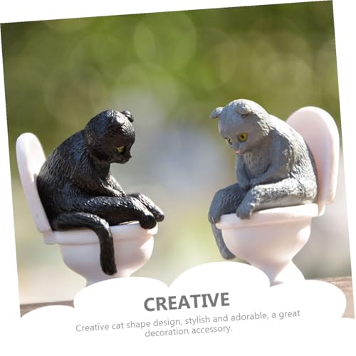 Statues de chat d'art créatif et figurines de chaton haut de gamme pour vitrine - 2