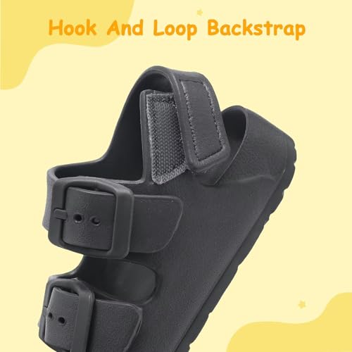 Image of Toddler Girls Boys Sandals Adjustable Buckle EVA Slipper Sandals With Hook Loop Back Strap