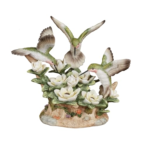 Estatua de mesa aves colibrí y magnolias Touch of Class miniatura 1