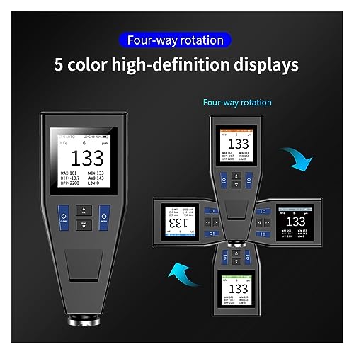Medidor digital de espesor de pintura para automóvil con pantalla IPS y calibración múltiple miniatura 2