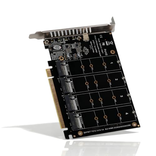 Tarjeta de expansión PCIE x 4 controlador convertidor ph44 para cuatro SSD M.2 simultáneos