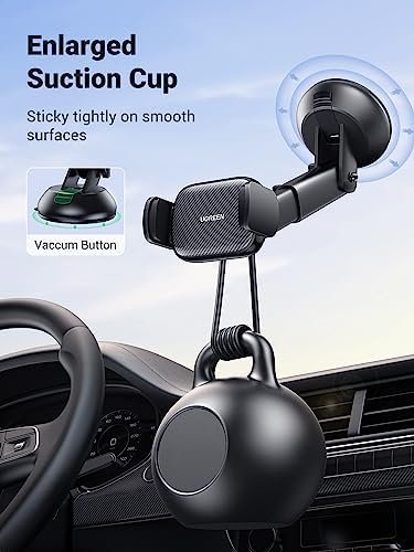 UGREEN Car Phone Holder Mount, Dashboard Windshield Smartphone Cradle, Strong Suction, Compatible with iPhone 16 Pro Max, Galaxy S24 Ultra 2