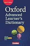 advanced learner dictionary by hornby  Oxford Advanced Learner\'s Dictionary - 9th Edition - B2-C2: Wörterbuch (Festeinband) mit Online-Zugangscode - Inklusive Oxford Speaking Tutor und Oxford Writing Tutor