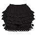 Mikan Tsumiki MT Women Lolita Bloomers Victorian Ruffle Petticoat Pantloons Frilly Goth Steampunk Maid Pirate Clown Shorts Bottoms Black XL