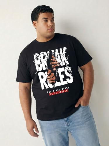 Image of Toodlegram Men Plus Size Printed Cotton T-Shirt for Men Regular Fit 3XL-10XL Half Sleeve
