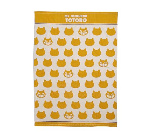 Marushin 1065005000 Serviette pour Enfant Ghibli, Totoro, Personnage, Mon Voisin Totoro, Mignonne, 100% Coton, Bus de Chat, pour Filles, garçons, Couverture...