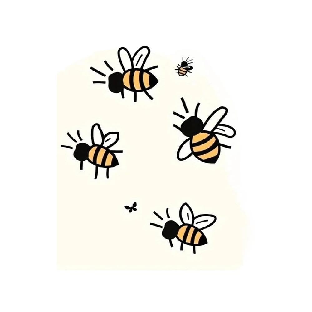 Waterproof Vinyl Bee Stickers Honeybee Adhesive Decals for Car Laptop