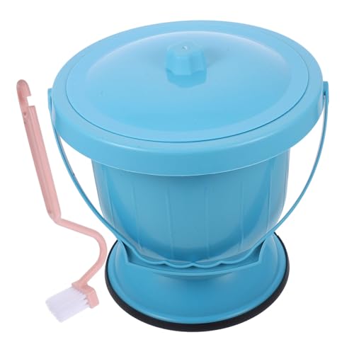 Essentials Chamber Pot with Lid Plastic Handheld Thickened Spittoon Potty Pee Bucket Portable Toilet Urinal Spittoon Bedside Potties for, Women and Men Essentials