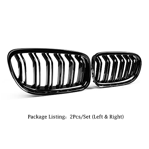 E90 Grille, Abs Gloss Black Front Replacement Kidney Grill For 3 Series E90 E91, 2008-2011 #TOP2