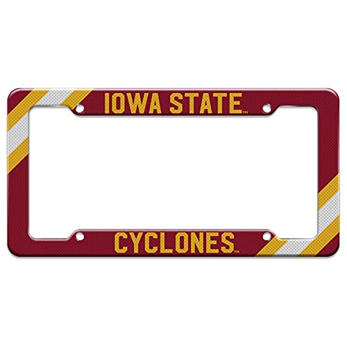GRAPHICS & MORE Iowa State Cyclones Corner Stripes License Plate Tag Frame