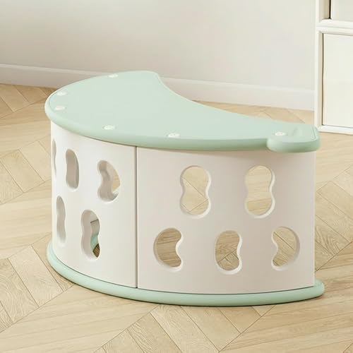 Image of StarAndDaisy Multi-Function KidsCabinet /Study Table /Desk, Baby & Kids C-Shape Frame | Mini Climbing Frame for Toddlers, Durable Plastic Rocking Recliner Bed, Indoor Play Furniture -Blue