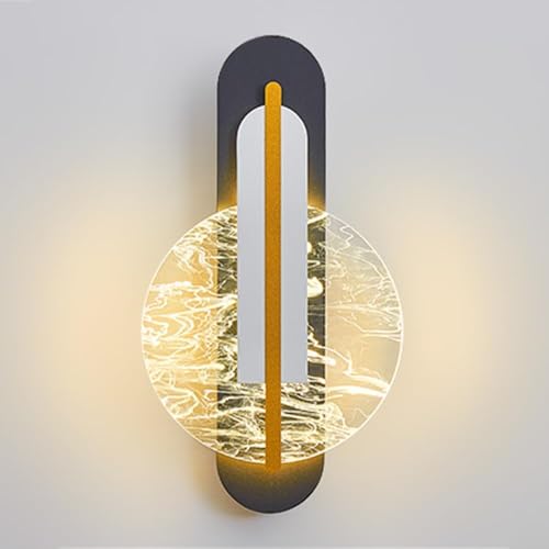 Aplique de pared de cabecera de mediados de siglo, decoración del hogar, creatividad nórdica, luz de pared de pasillo, modo de 3 colores, lámpara de pared minimalista moderna para dormitorio, sala de