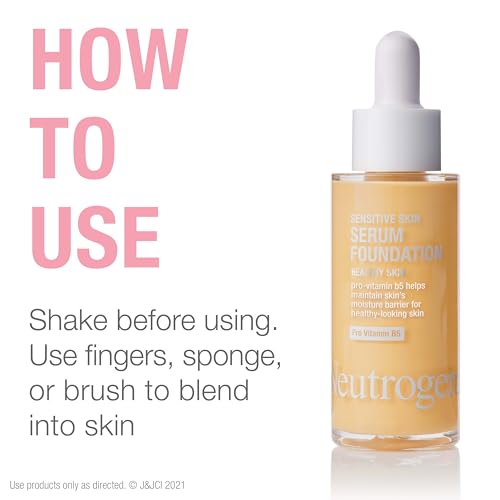 Neutrogena Sensitive Skin Serum Foundation, Medium 01, 1 oz - image 8